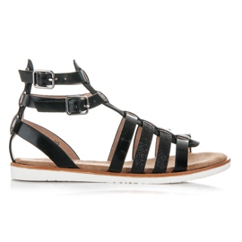 Kylie Römische Sandalen schwarz