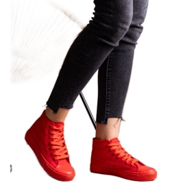 Rote Raffie-High-Top-Sneaker