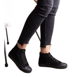 Schwarze High-Top-Sneaker von Raffie