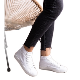 Weiße High-Top-Sneaker von Raffie