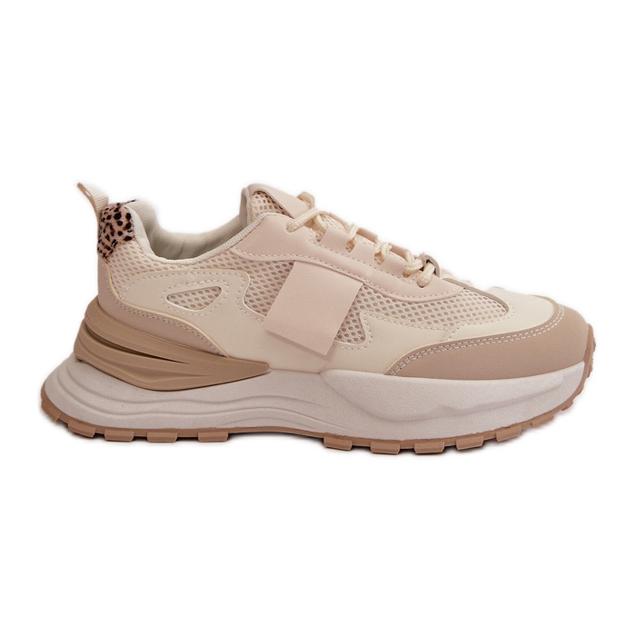 Damen-Plateau-Sneaker Beige Nevelaine
