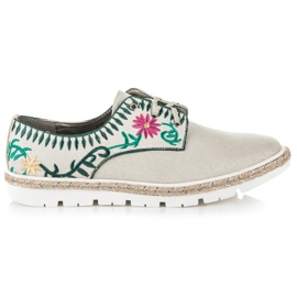 Kylie Damenschuhe mit Stickerei braun