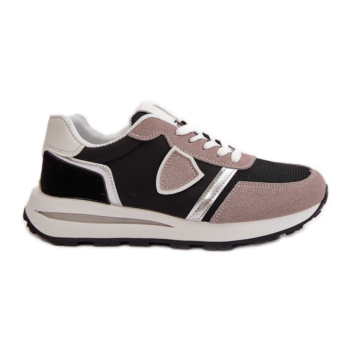 Damen-Sneaker mit glitzerndem schwarzem Velaniela