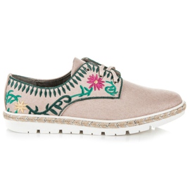 Kylie Damenschuhe mit Stickerei rosa