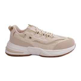 Sportschuhe Sneakers aus Öko-Leder Beige Verilisse