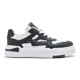 Plateau-Sneaker in Schwarz und Weiß
