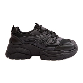 Damen-Sneaker mit dicker Sohle, schwarze Sportschuhe von Lerista