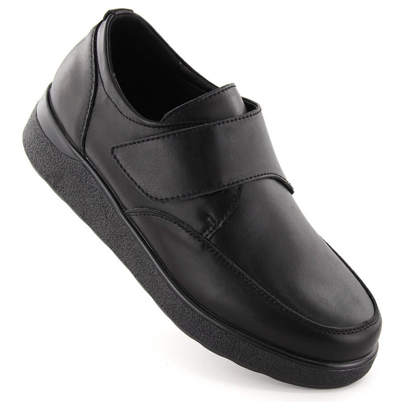 Damen-Lederschuhe mit Klettverschluss, schwarz, T.Sokolski J24-441