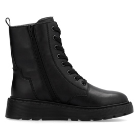 Damen isolierte Lederstiefel Rieker schwarz 70401-00
