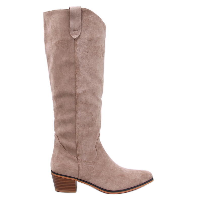 Torez Khakifarbene Cowboystiefel aus Wildleder braun