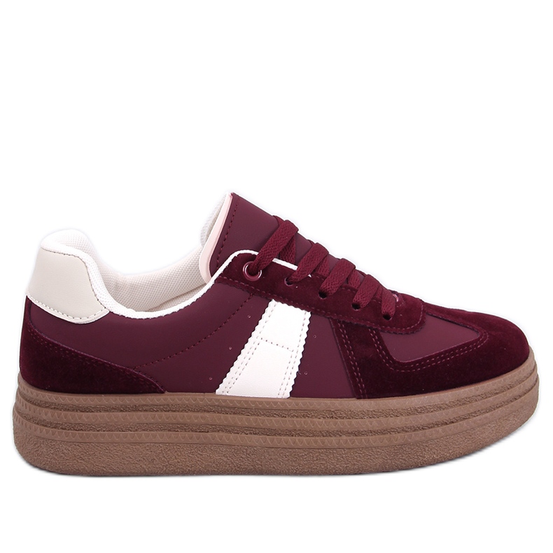 Belmont Wine-Sneaker mit hoher Sohle rot