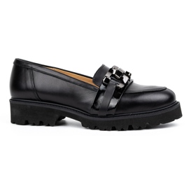 Olivier Damen-Lederpumps 122EX, schwarz