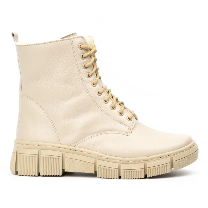 WASAK Damen-Winterstiefel aus Leder 0660W ecru beige