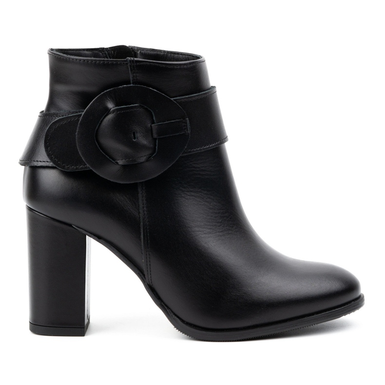 Olivier Damen-Lederstiefelette 1046, schwarz