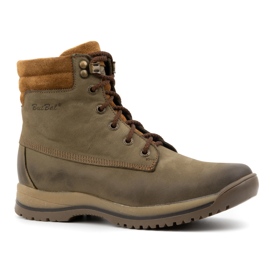 Olivier Damen-Trekkingschuhe aus Leder mit Schnürstiefeletten, Winter 360BB, oliv grün