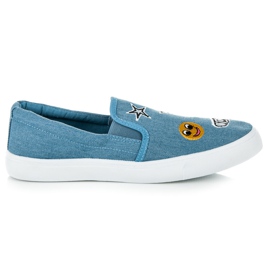 Balada Denim-Slipons mit Patches blau