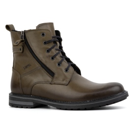 Kampol Herren-Winterstiefel aus Leder 155KAM grün