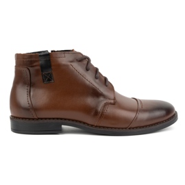 Olivier Herren-Winterschuhe, elegante Stiefeletten 282LU, braun