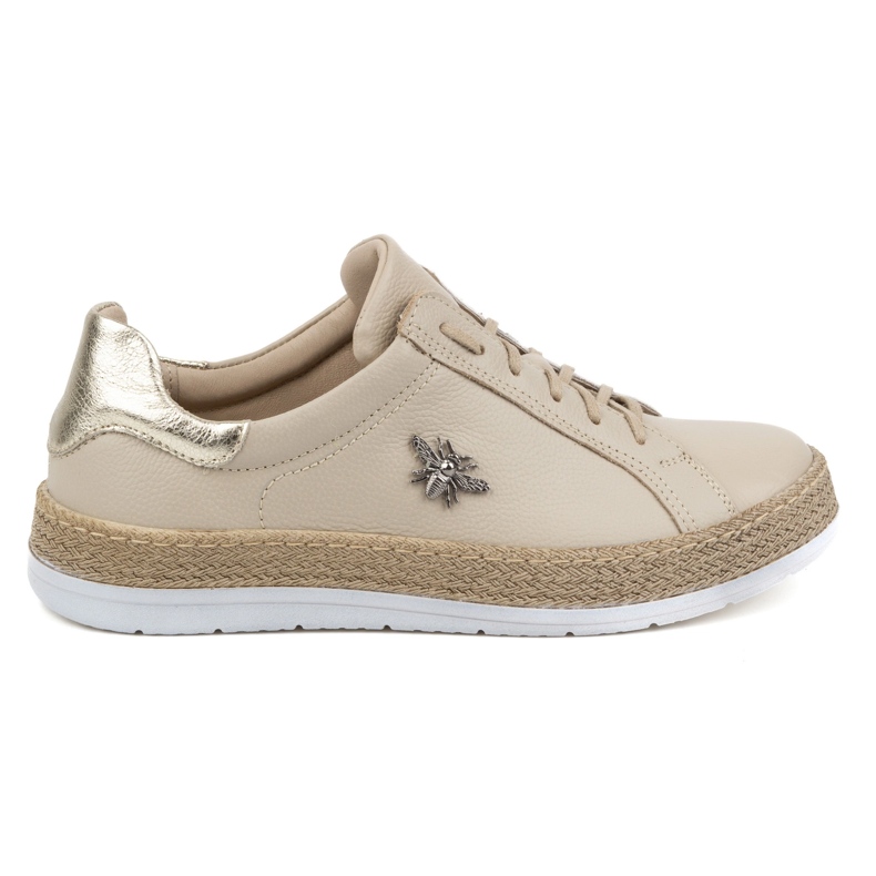 Olivier Damen-Lederschuhe Style 1190 beige Sneakers