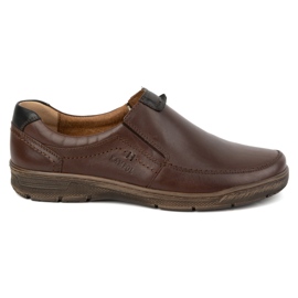 Kampol Freizeit-Slip-On-Schuhe aus Leder für Herren 58KAM, braun