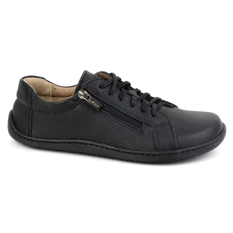 Olivier Minimalistische Barfuß-Lederschuhe für Damen, Modell 1243, Schwarz