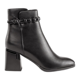 Schwarze, elegante Damenstiefeletten