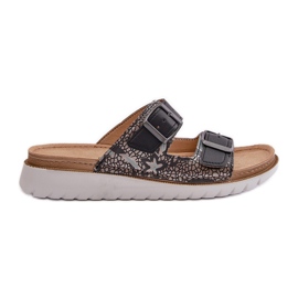 Bequeme Damen-Flip-Flops mit Schnallen Inblu CN000033 Marineblau