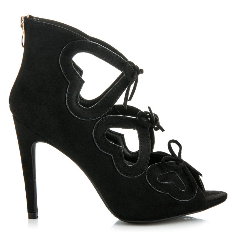 Vices Damensandalen zum Schnüren schwarz