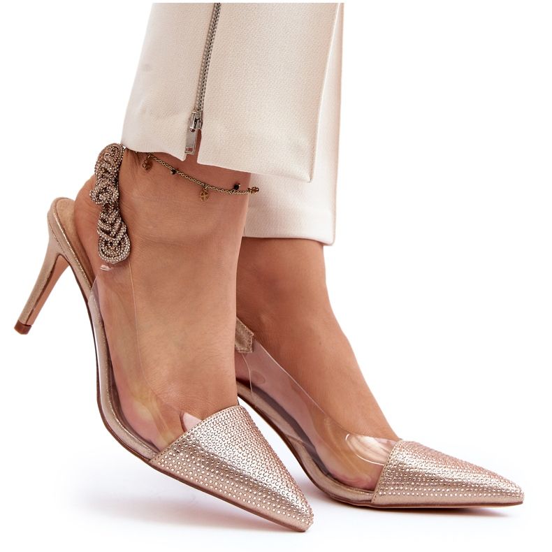 S. BARSKI High Heels mit Verzierung MR1966-11 Champagner golden