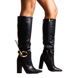 Schwarze isolierte Macari-Stiefel