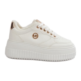 Isolierte Sport-Sneaker für Damen mit dicker Sohle, Weiß Ardiela