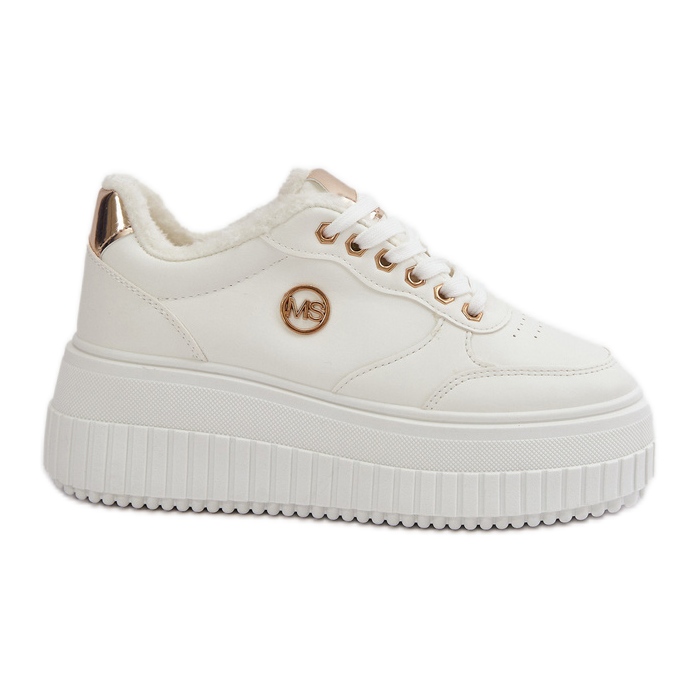 Isolierte Sport-Sneaker für Damen mit dicker Sohle, Weiß Ardiela