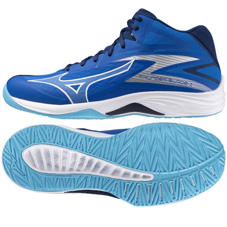Mizuno Thunder Blade Z Mid M V1GA237501 Volleyballschuhe blau