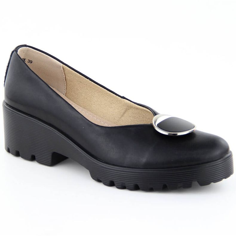 Schwarze Damen-Slipper aus Leder Filippo DP4569