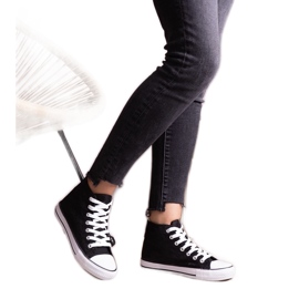 Schwarze High-Top-Sneaker mit Spitze von Bonifakima