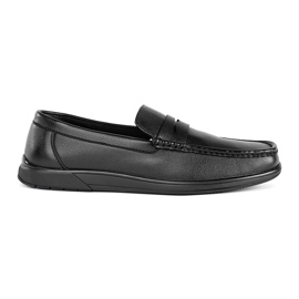 Schwarze Slip-on-Mokassins für Herren