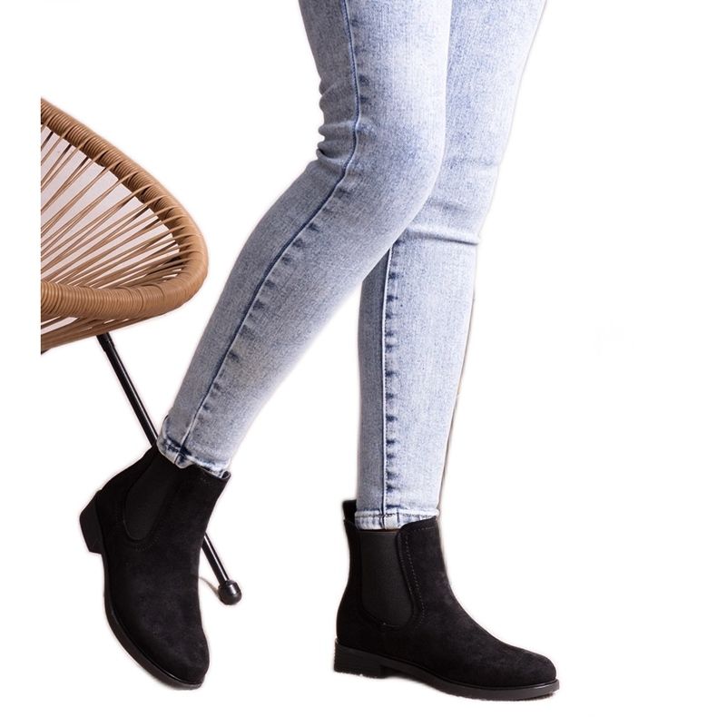 Schwarze Slip-on-Stiefeletten von Szamiran