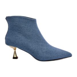Damen-Jeans-Stiefeletten mit hohem Absatz, Blau Terlena