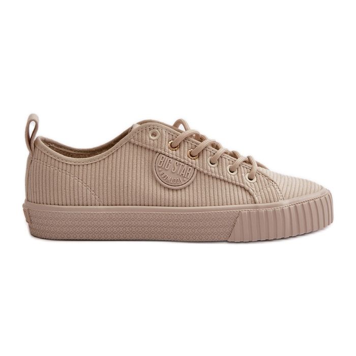 Isolierte Cord-Damensneaker Big Star OO274812 Hi-Poly System Beige