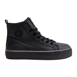 Isolierte Damen-Sneaker aus Öko-Leder Big Star OO274790 Schwarz