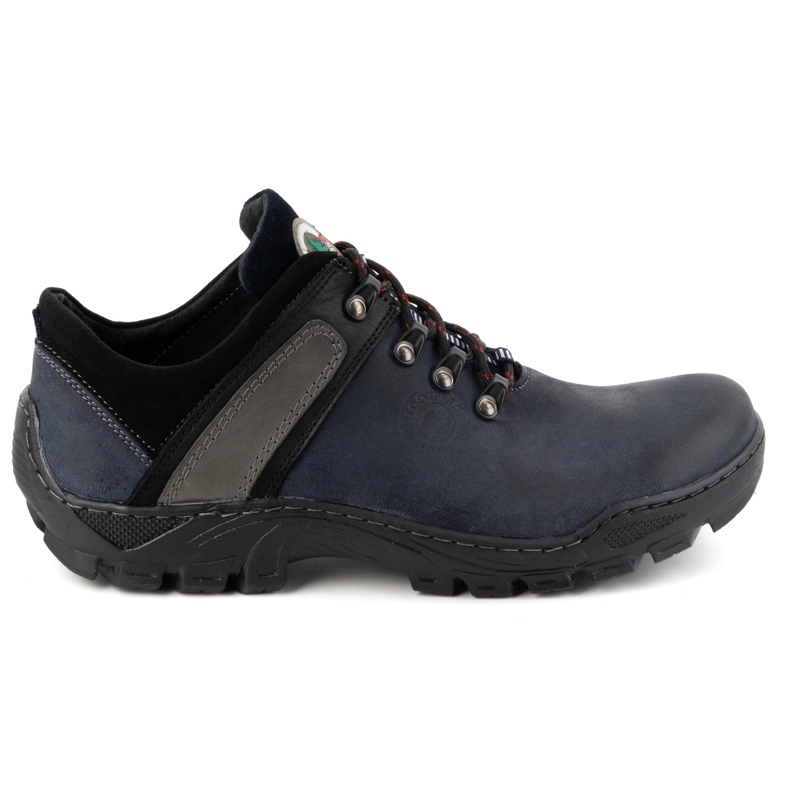 Olivier Herren-Trekkingschuhe aus Leder 311GT, Marineblau