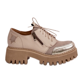 Damenschuhe aus Naturleder Beige Maciejka 06177-04