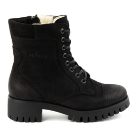 Olivier Damen-Lederstiefel, isolierte Winterstiefel, 272BB, schwarz