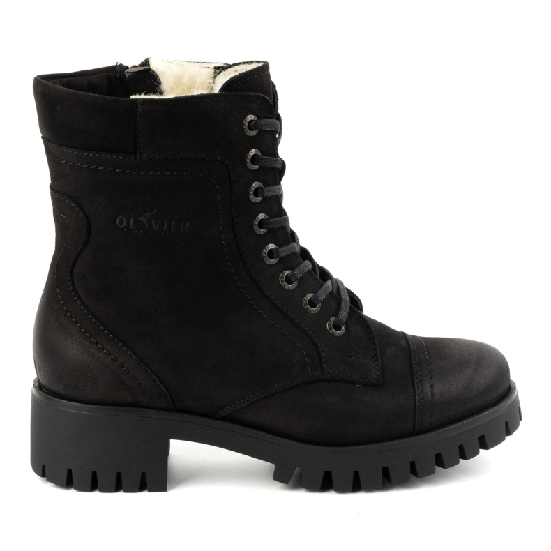 Olivier Damen-Lederstiefel, isolierte Winterstiefel, 272BB, schwarz
