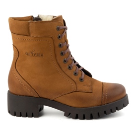 Olivier Damen-Lederstiefel, isolierte Winterstiefel, 272BB, braun