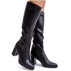 Sergio Leone Overknee-Stiefel für Damen, Schwarz