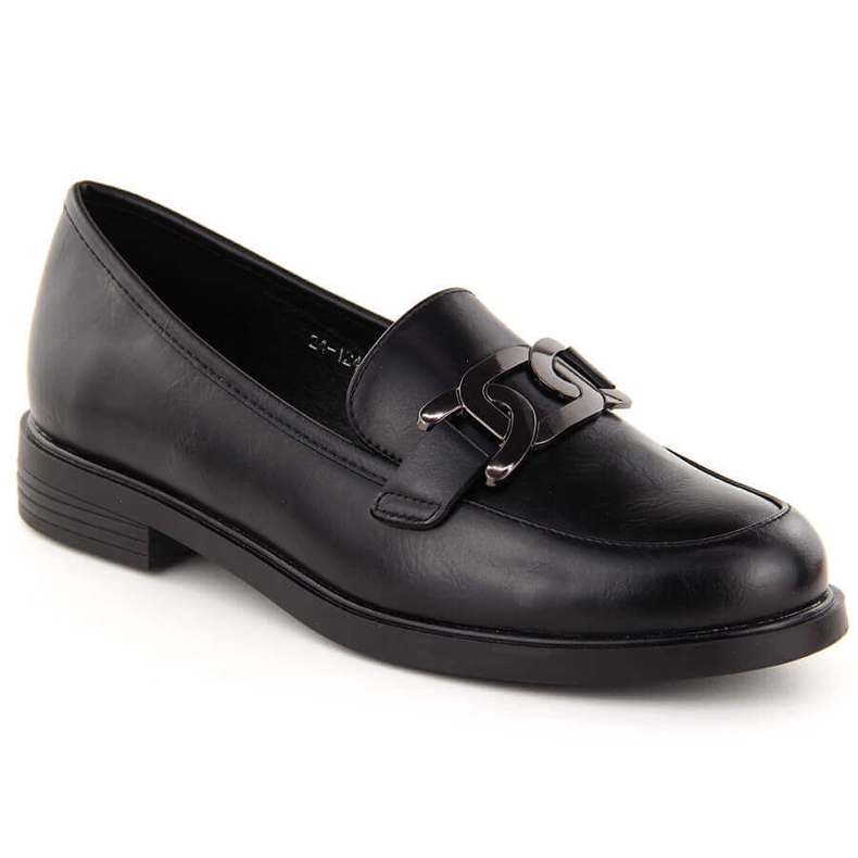 Damen-Herrenschuhe mit Verzierung, schwarz Potocki 12425