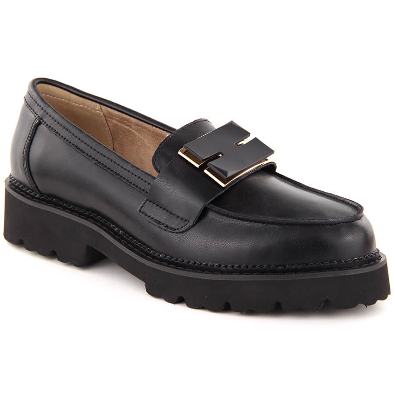 Filippo DP6450 Damen-Loafer aus schwarzem Leder