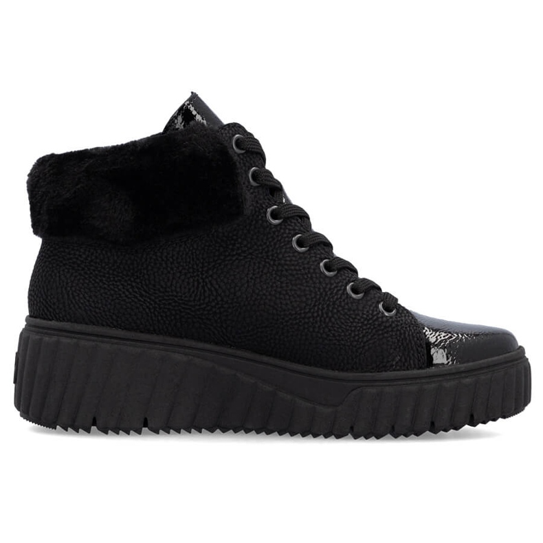 Wasserdichte Damen-Keilstiefel in Schwarz Rieker N2505-00