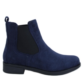 Chelsea-Stiefel aus Wildleder mit Terra Navy-Gummi blau